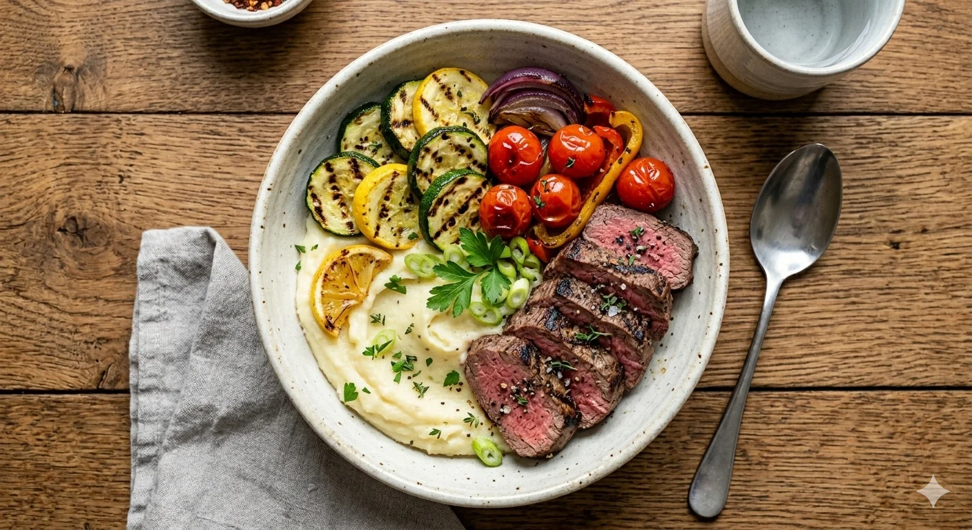 Steak Box mit Süßkartoffel